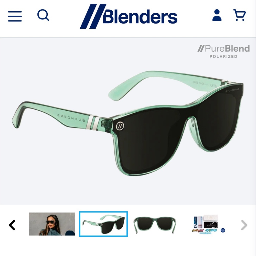 NWT Blenders Eyewear Millenia X2 Sage Cage polarized sunglasses UNISEX